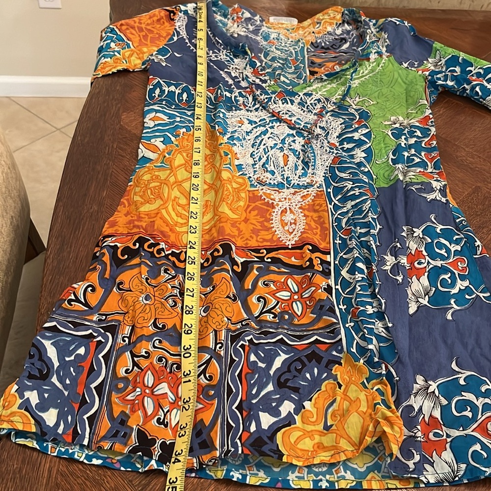 Debbie Katz South Beach Cover Up Embroidered Tunic Small / Medium - Picture 11 of 12